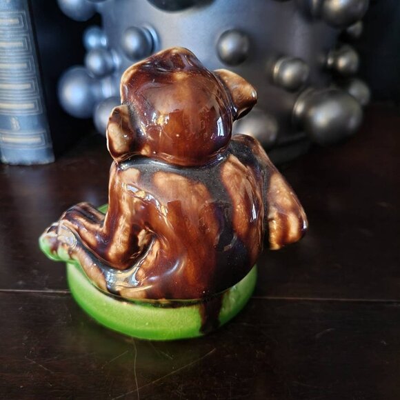 Vintage Ceramic Painted Monkey Chimpanzee Pipe Holder Made In Japan - Picture 3 of 5